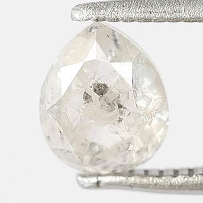 Pear Shape 1.09 Ct Natural White Salt & Pepper Diamond | Loose Diamond for Wedding Jewelry
