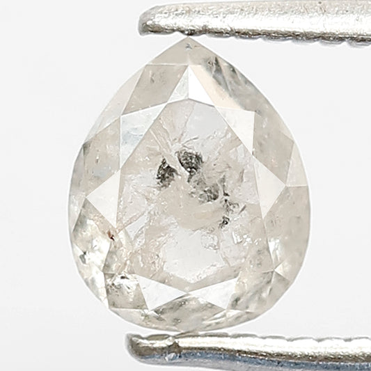 Pear Shape 1.09 Ct Natural White Salt & Pepper Diamond | Loose Diamond for Wedding Jewelry