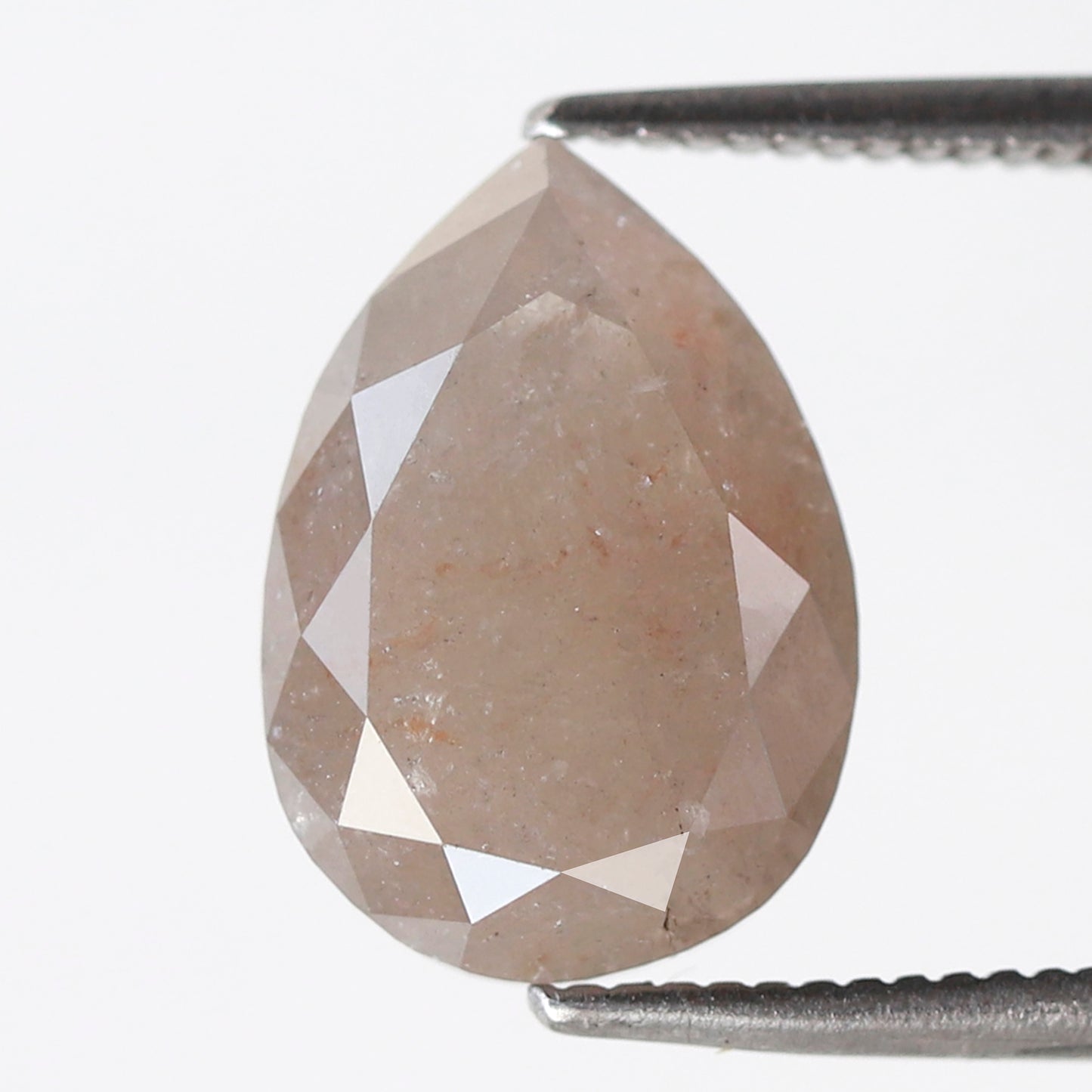 3.99 Carat Pear Rustic Diamond | Pinkish Misty White Natural Diamond | Conflict Free Loose Diamond | Handmade Engagement Ring Stone