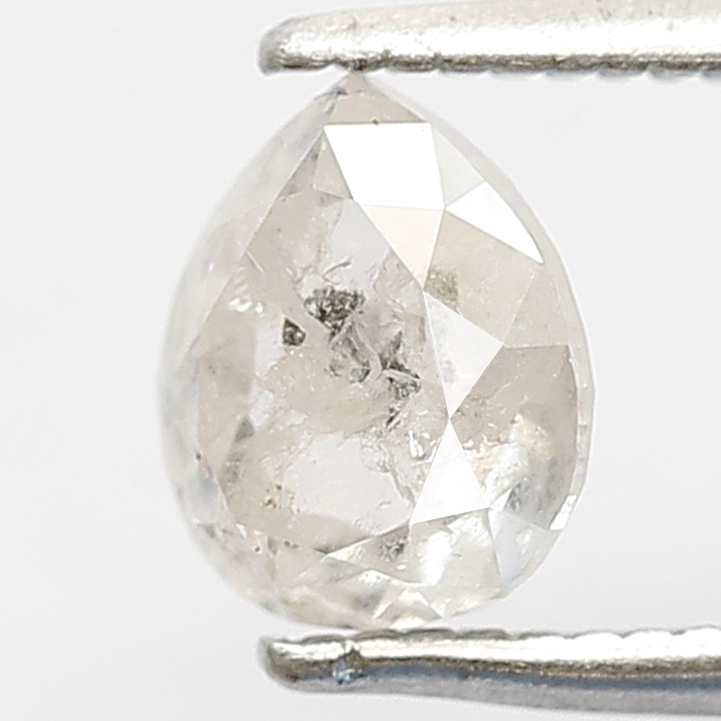 Pear Shape 1.09 Ct Natural White Salt & Pepper Diamond | Loose Diamond for Wedding Jewelry