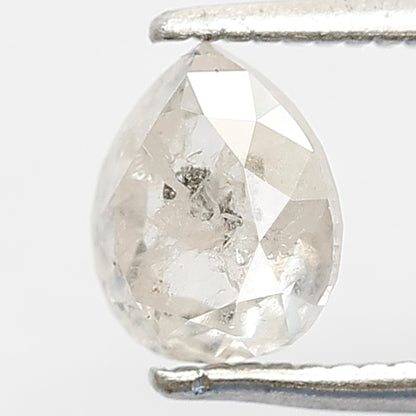 Pear Shape 1.09 Ct Natural White Salt & Pepper Diamond | Loose Diamond for Wedding Jewelry