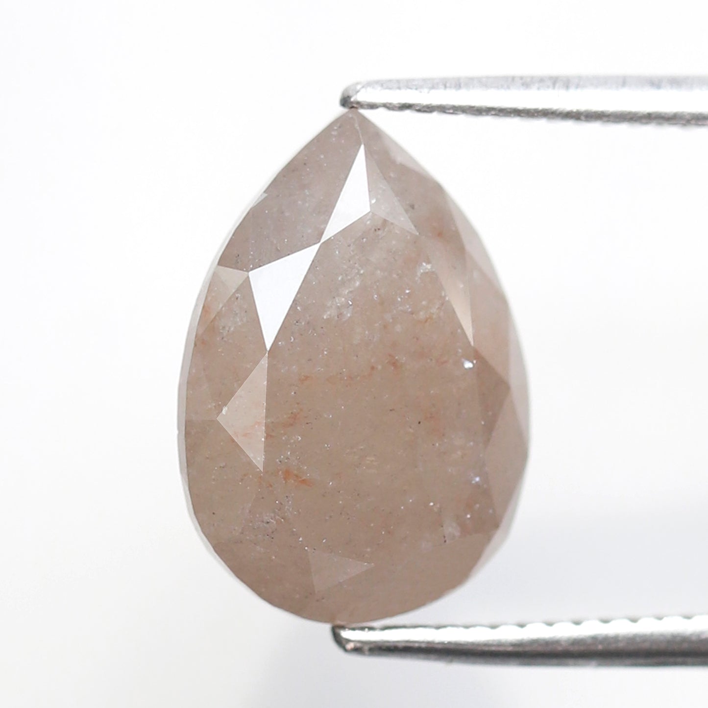 3.99 Carat Pear Rustic Diamond | Pinkish Misty White Natural Diamond | Conflict Free Loose Diamond | Handmade Engagement Ring Stone