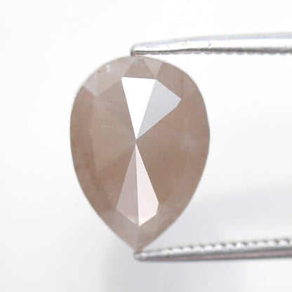 3.99 Carat Pear Rustic Diamond | Pinkish Misty White Natural Diamond | Conflict Free Loose Diamond | Handmade Engagement Ring Stone