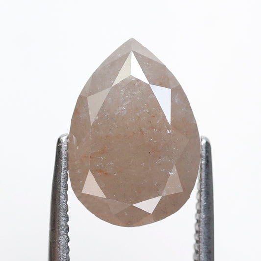 3.99 Carat Pear Rustic Diamond | Pinkish Misty White Natural Diamond | Conflict Free Loose Diamond | Handmade Engagement Ring Stone