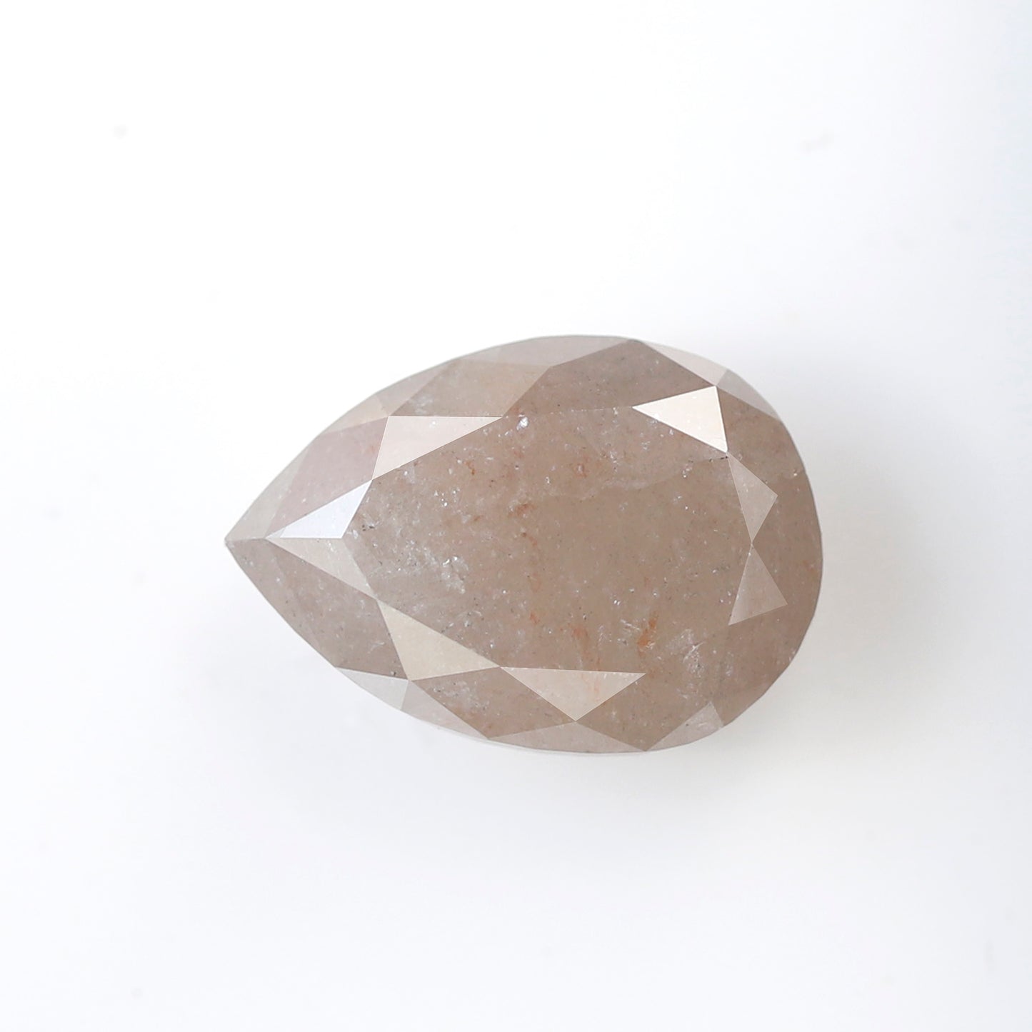 3.99 Carat Pear Rustic Diamond | Pinkish Misty White Natural Diamond | Conflict Free Loose Diamond | Handmade Engagement Ring Stone