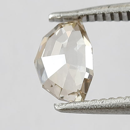 Geometric Cut Natural Loose Diamond 0.73 CT, 4.40 mm Light Brown Color Rose Cut VS Clarity Diamond for Jewelry Design