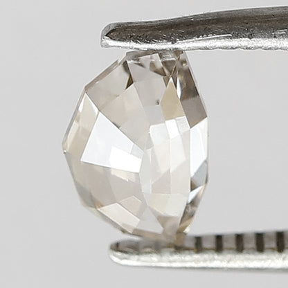 Geometric Cut Natural Loose Diamond 0.73 CT, 4.40 mm Light Brown Color Rose Cut VS Clarity Diamond for Jewelry Design