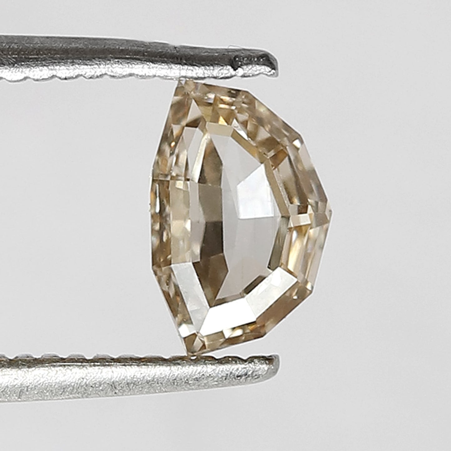 Geometric Cut Natural Loose Diamond 0.73 CT, 4.40 mm Light Brown Color Rose Cut VS Clarity Diamond for Jewelry Design