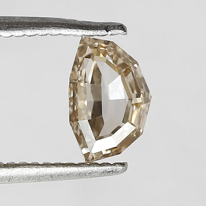 Geometric Cut Natural Loose Diamond 0.73 CT, 4.40 mm Light Brown Color Rose Cut VS Clarity Diamond for Jewelry Design