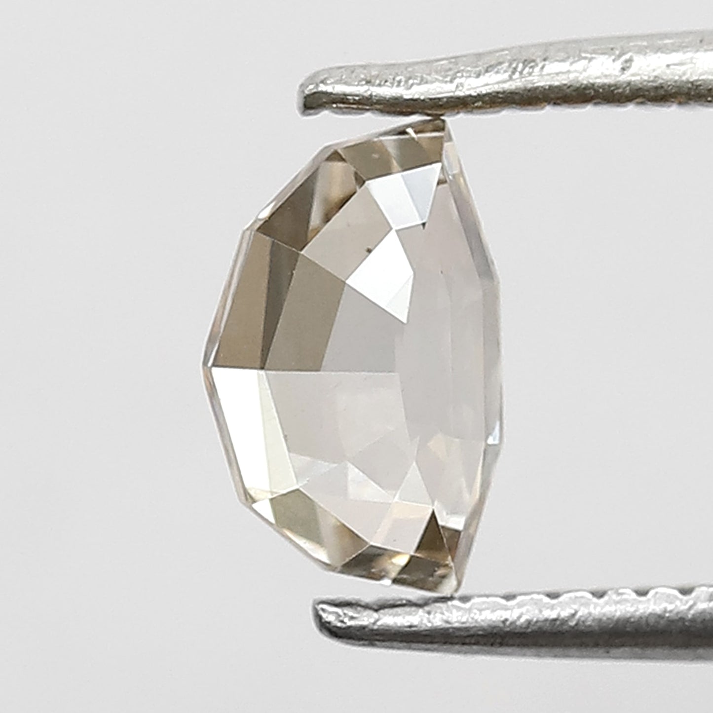 Geometric Cut Natural Loose Diamond 0.73 CT, 4.40 mm Light Brown Color Rose Cut VS Clarity Diamond for Jewelry Design
