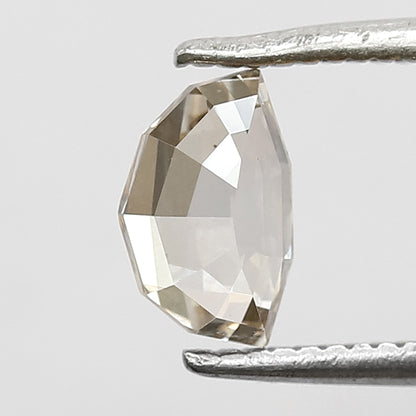 Geometric Cut Natural Loose Diamond 0.73 CT, 4.40 mm Light Brown Color Rose Cut VS Clarity Diamond for Jewelry Design