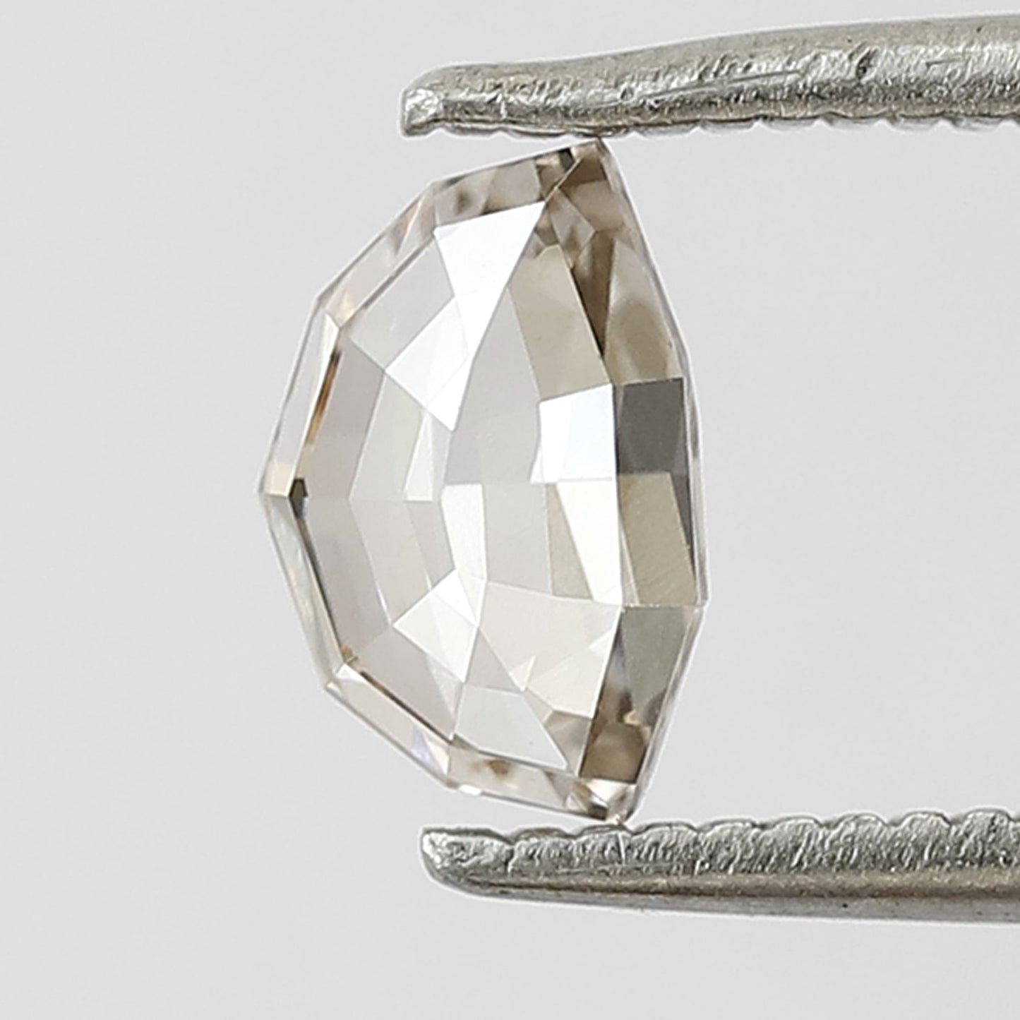 Geometric Cut Natural Loose Diamond 0.73 CT, 4.40 mm Light Brown Color Rose Cut VS Clarity Diamond for Jewelry Design