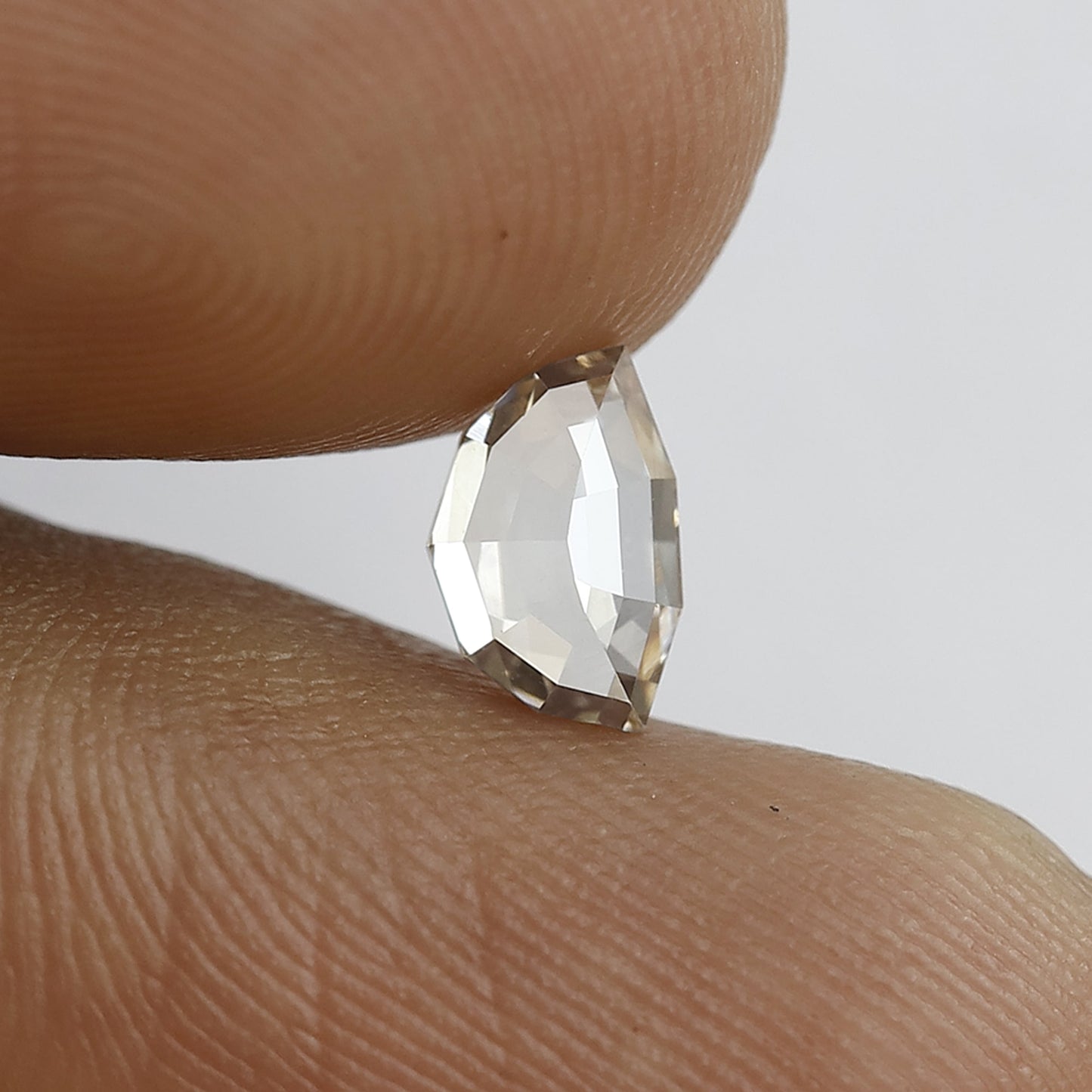 Geometric Cut Natural Loose Diamond 0.73 CT, 4.40 mm Light Brown Color Rose Cut VS Clarity Diamond for Jewelry Design