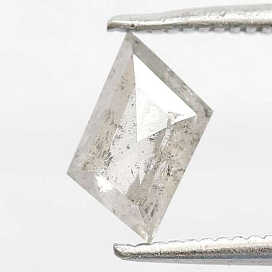 Natural 0.80 CT Geometric cut Salt and Pepper Diamond, Gray Black Loose Conflict Free Diamond For Making Custom Ring