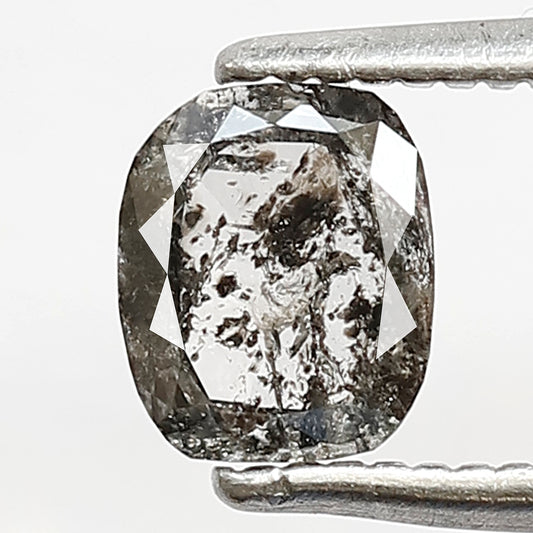 0.55 Ct Oval Salt & Pepper Diamond | 5.70 mm Natural Ethical Earth Mined Loose Diamond