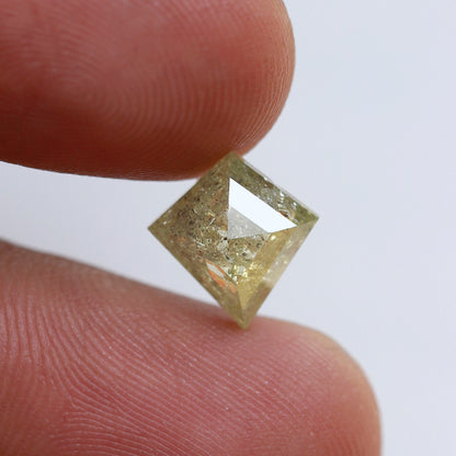 2.66 Carat Kite Shape Yellow Diamond | Natural Translucent Rustic Diamond | Loose Earth Mined Stone for Pendant & Ring