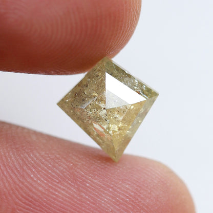 2.66 Carat Kite Shape Yellow Diamond | Natural Translucent Rustic Diamond | Loose Earth Mined Stone for Pendant & Ring