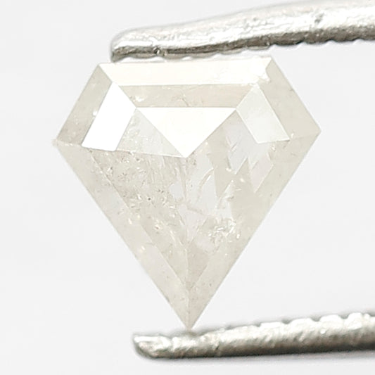 0.80 Ct Pentagon Salt & Pepper Diamond | Natural Milky White Earth Mined Loose Diamond for Pendant & Band