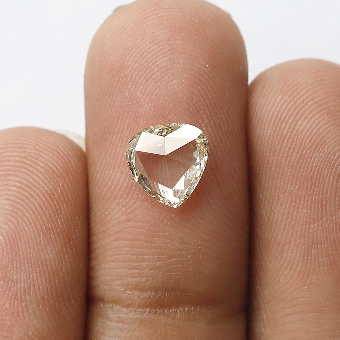 1.07 Carat Heart 7.5 mm VVS clarity Yellow Heart shape for Vintage Ring