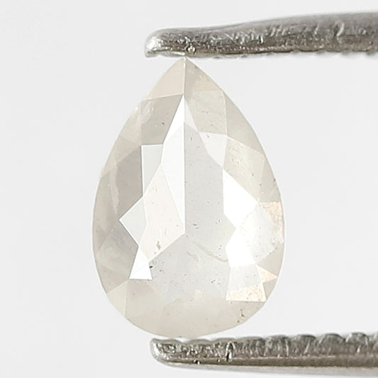0.67 Ct Pear Cut Milky White Salt & Pepper Diamond | Natural Loose Ethically Sourced Diamond for Anniversary Ring