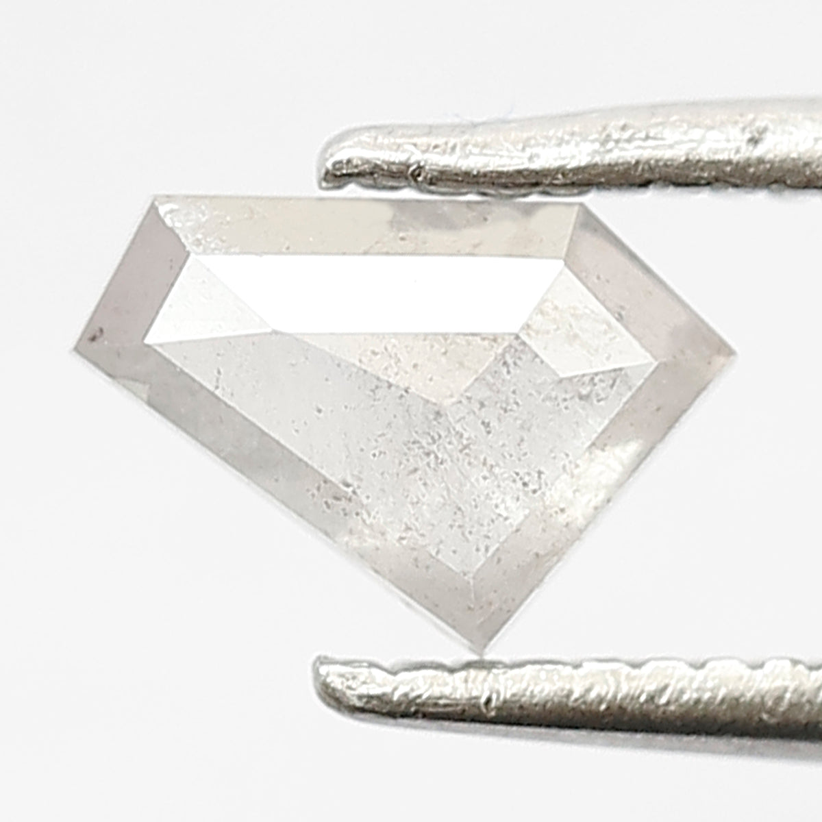 Natural Loose Geometric Cut 0.59 CT, 7 x 5 mm Gray Black Earth Mined Salt and Pepper Diamond