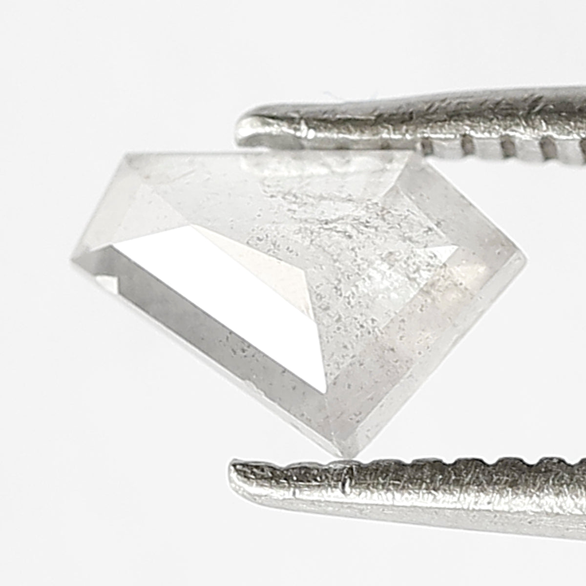 Natural Loose Geometric Cut 0.59 CT, 7 x 5 mm Gray Black Earth Mined Salt and Pepper Diamond