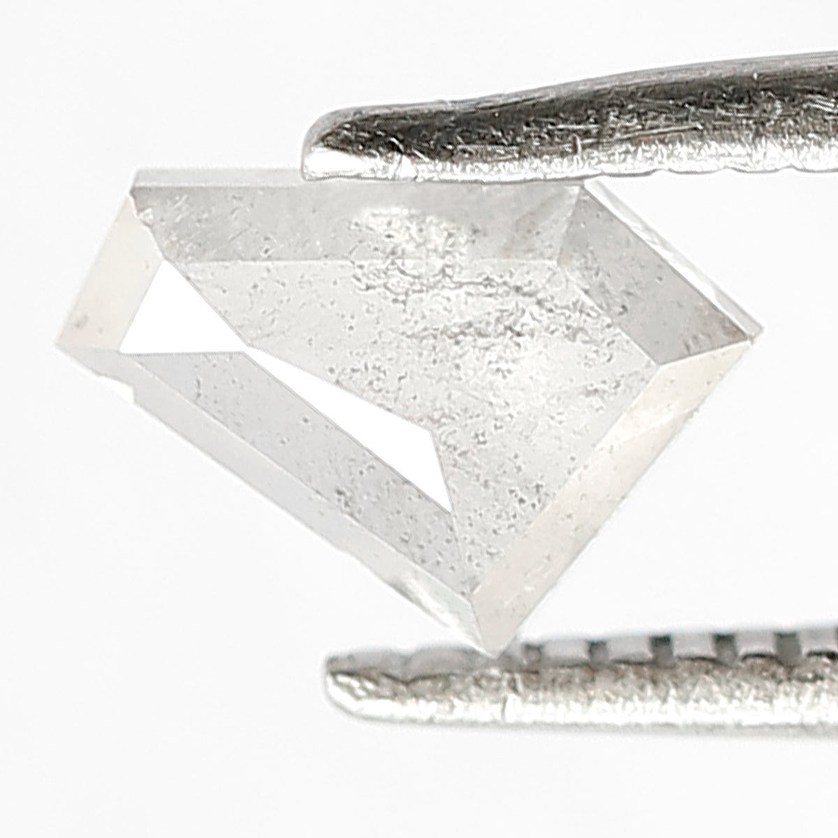 Natural Loose Geometric Cut 0.59 CT, 7 x 5 mm Gray Black Earth Mined Salt and Pepper Diamond