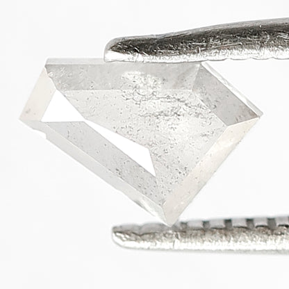 Natural Loose Geometric Cut 0.59 CT, 7 x 5 mm Gray Black Earth Mined Salt and Pepper Diamond