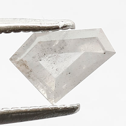 Natural Loose Geometric Cut 0.59 CT, 7 x 5 mm Gray Black Earth Mined Salt and Pepper Diamond