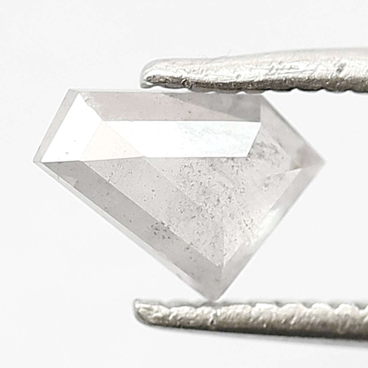 Natural Loose Geometric Cut 0.59 CT, 7 x 5 mm Gray Black Earth Mined Salt and Pepper Diamond