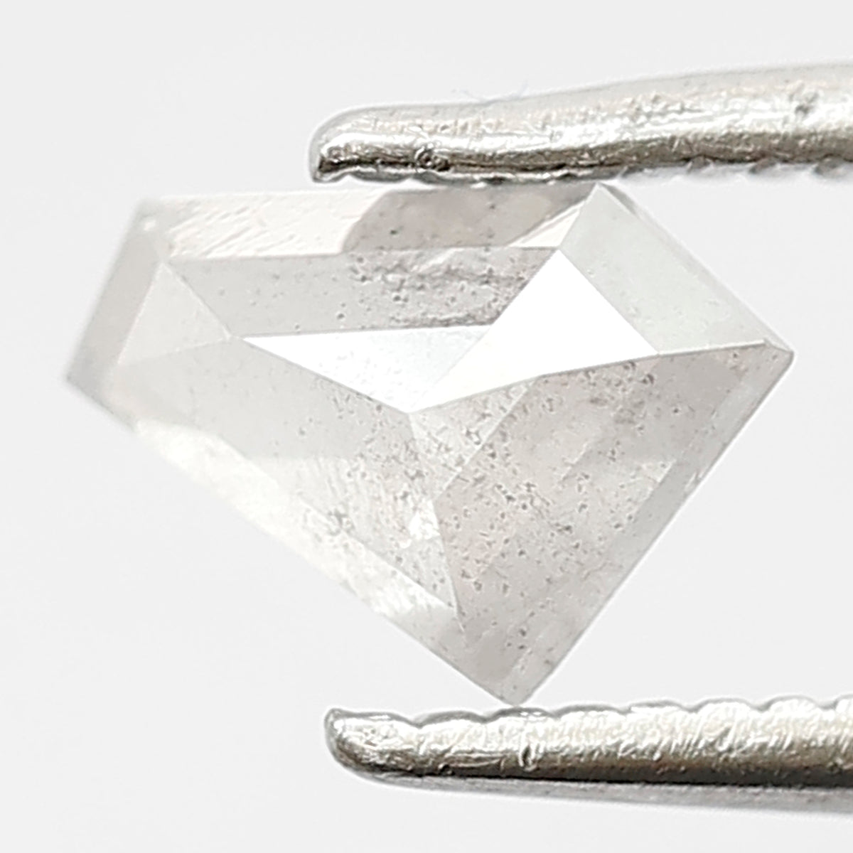 Natural Loose Geometric Cut 0.59 CT, 7 x 5 mm Gray Black Earth Mined Salt and Pepper Diamond