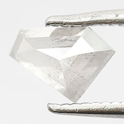 Natural Loose Geometric Cut 0.59 CT, 7 x 5 mm Gray Black Earth Mined Salt and Pepper Diamond