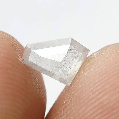 Natural Loose Geometric Cut 0.59 CT, 7 x 5 mm Gray Black Earth Mined Salt and Pepper Diamond