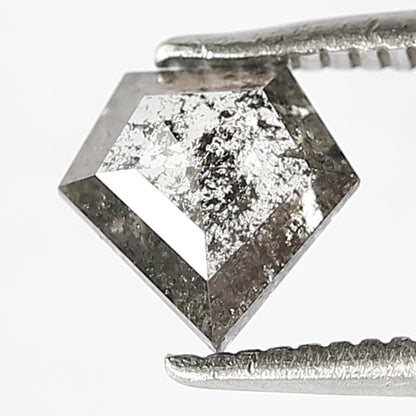 Pentagon 0.61 Ct Natural Gray Black Salt & Pepper Diamond | Earth Mined Loose Diamond for Jewelry and Pendant