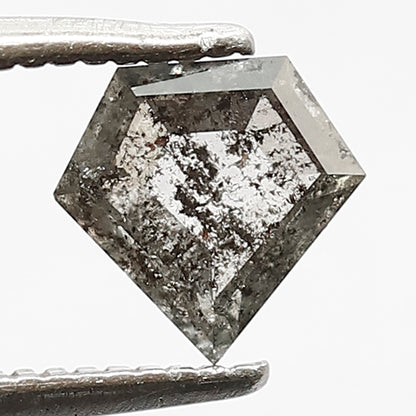 Pentagon 0.61 Ct Natural Gray Black Salt & Pepper Diamond | Earth Mined Loose Diamond for Jewelry and Pendant