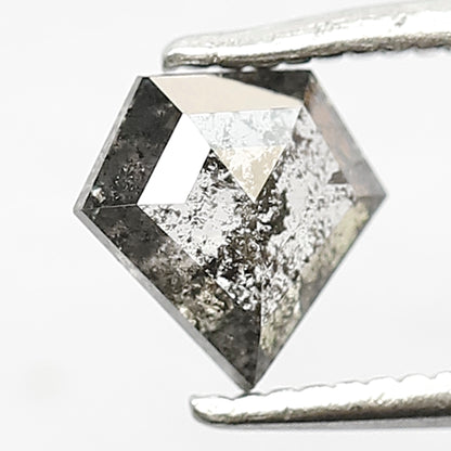 Pentagon 0.61 Ct Natural Gray Black Salt & Pepper Diamond | Earth Mined Loose Diamond for Jewelry and Pendant
