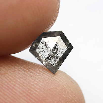 Pentagon 0.61 Ct Natural Gray Black Salt & Pepper Diamond | Earth Mined Loose Diamond for Jewelry and Pendant