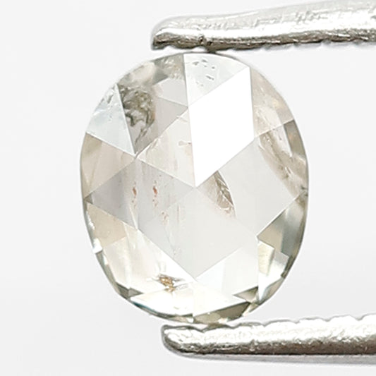 0.61 CT Natural Oval Ethical Loose Diamond, 5.70 MM Grayish Translucent Salt and Pepper Diamond For Wedding Jewelry