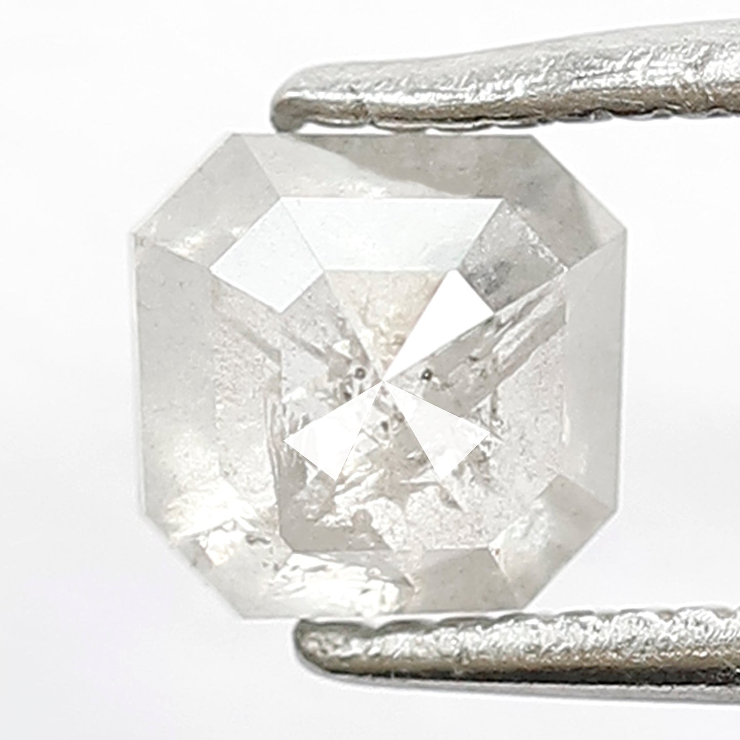0.90 Ct Radiant Cut Salt & Pepper Diamond | Natural Gray Black Conflict Free Loose Diamond