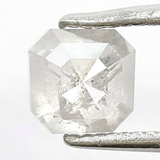 0.90 Ct Radiant Cut Salt & Pepper Diamond | Natural Gray Black Conflict Free Loose Diamond
