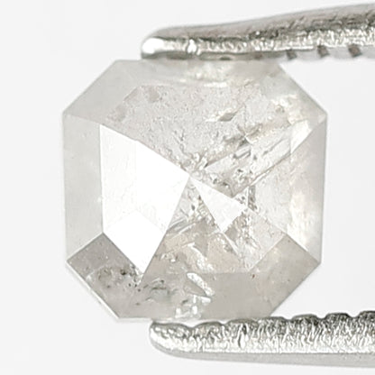 0.90 Ct Radiant Cut Salt & Pepper Diamond | Natural Gray Black Conflict Free Loose Diamond
