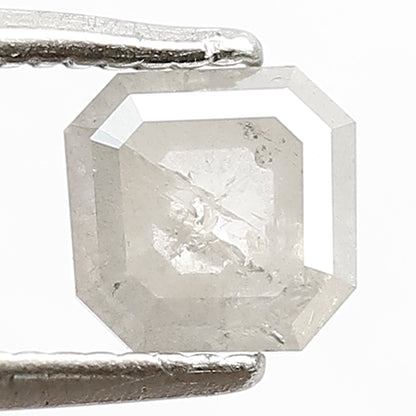 0.90 Ct Radiant Cut Salt & Pepper Diamond | Natural Gray Black Conflict Free Loose Diamond