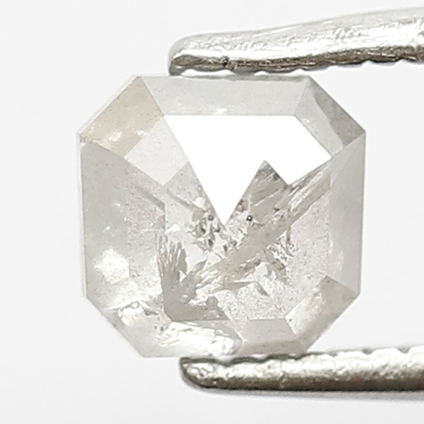 0.90 Ct Radiant Cut Salt & Pepper Diamond | Natural Gray Black Conflict Free Loose Diamond