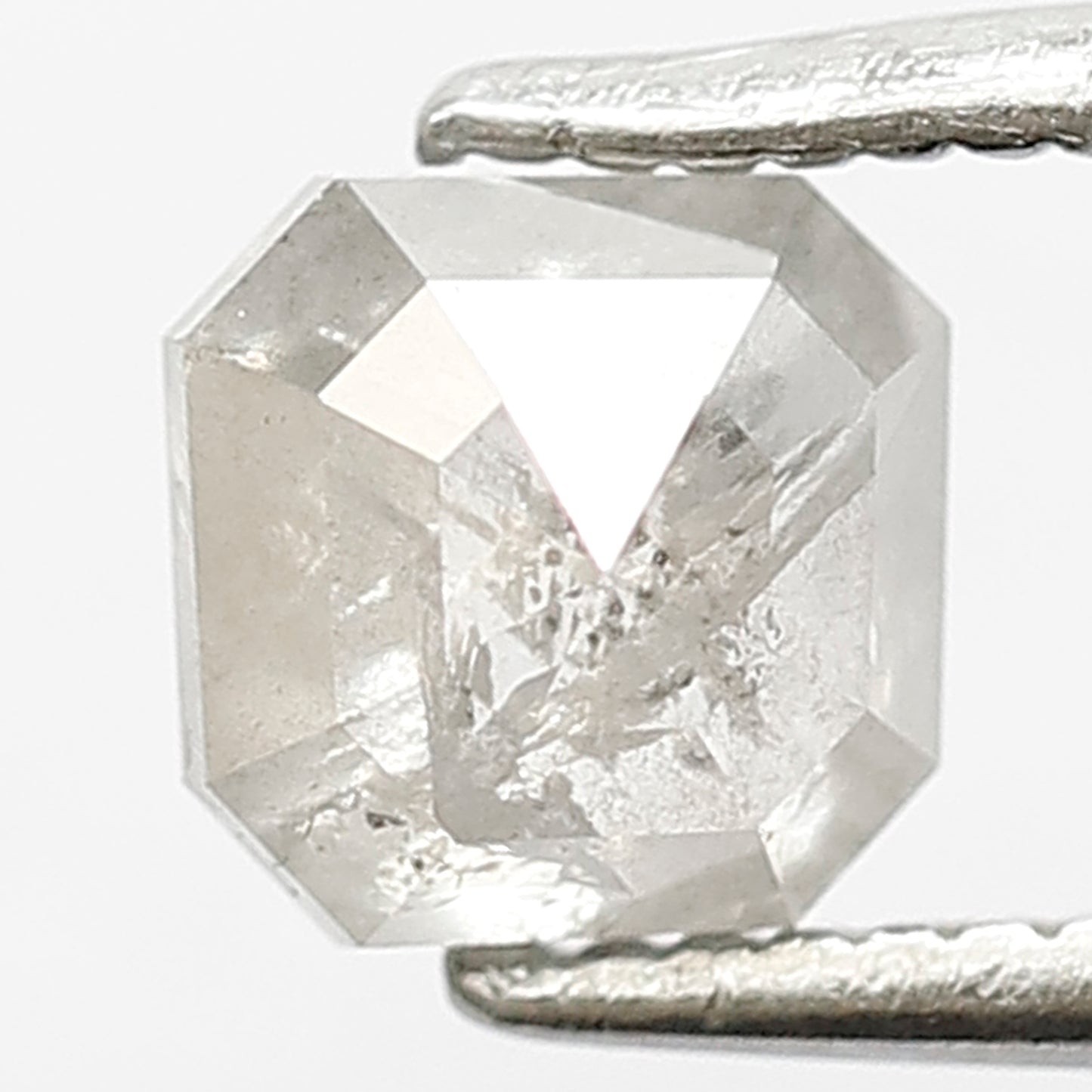 0.90 Ct Radiant Cut Salt & Pepper Diamond | Natural Gray Black Conflict Free Loose Diamond