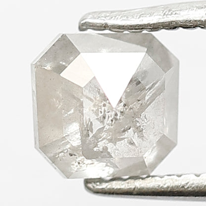 0.90 Ct Radiant Cut Salt & Pepper Diamond | Natural Gray Black Conflict Free Loose Diamond