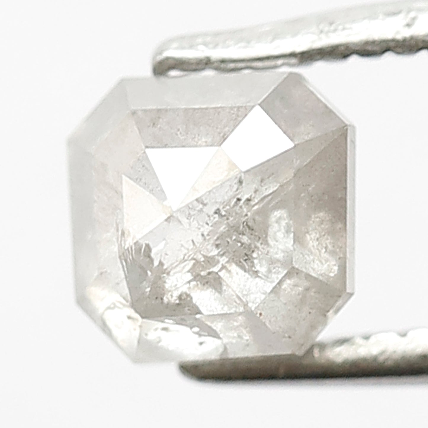 0.90 Ct Radiant Cut Salt & Pepper Diamond | Natural Gray Black Conflict Free Loose Diamond