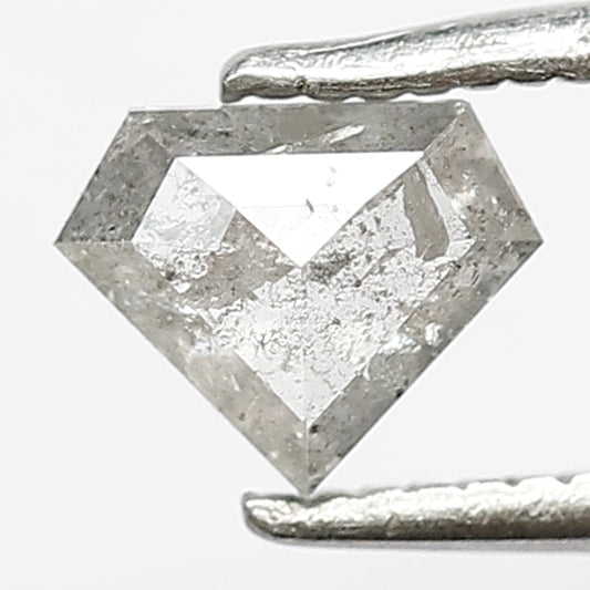 Diamond Shape 0.54 CT Salt and Pepper Diamond, Natural Gray Black 5 mm Earth Mined Diamond For Custom Pendant