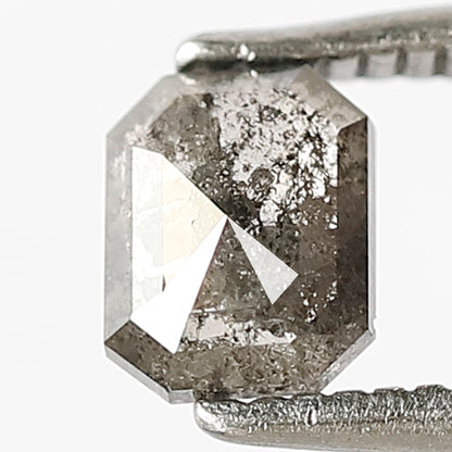 0.55 Ct Emerald Gray Black Diamond | Natural Conflict Free Earth Mined Loose Diamond for Anniversary Ring