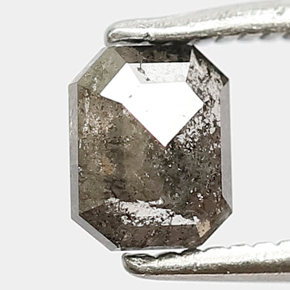 0.55 Ct Emerald Gray Black Diamond | Natural Conflict Free Earth Mined Loose Diamond for Anniversary Ring
