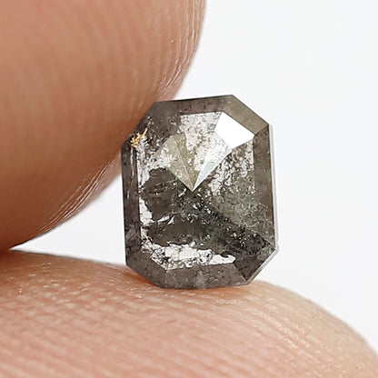 0.55 Ct Emerald Gray Black Diamond | Natural Conflict Free Earth Mined Loose Diamond for Anniversary Ring